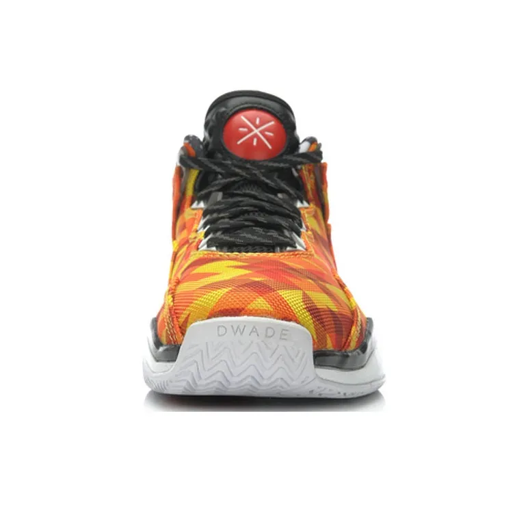 LiNing WOW 3 Non slip Lightweight Mid Top Basketball Shoes Men's Orange Yellow-3