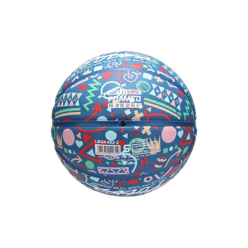LiNing Rubber Basketball Blue Color Size 7 Training Unisex-4
