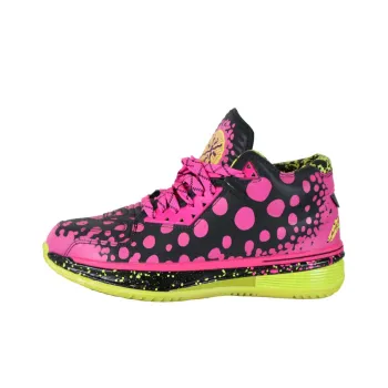LiNing WAY OF WADE Anti Slip And Wear Resistant Rebound Mid Top Basketball Shoes Men's Black Pink Yellow