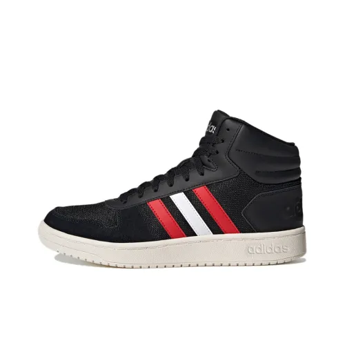 Adidas Neo Hoops 2.0 Basketball Shoes Men Mid-Top Black/Red/White