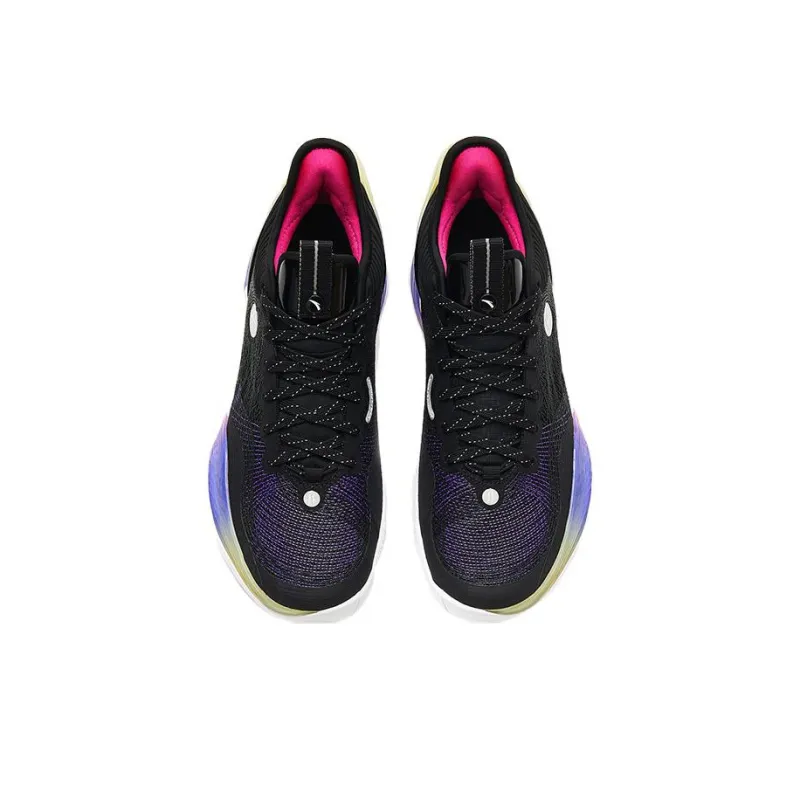 ANTA Three point Rain1.0 Basketball Shoes Men Low Top Black Purple/Purple-2