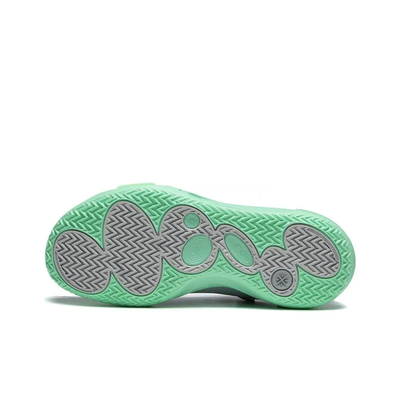 LiNing All City 11 Youth Cushioning Anti Slip And Wear Resistant Low Top Basketball Shoes Unisex Gray Green-4