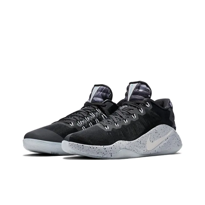 Nike Hyperdunk 2016 Anti Slip Wear Resistant Low Top Performance Basketball Shoes Men's Black Gray-1