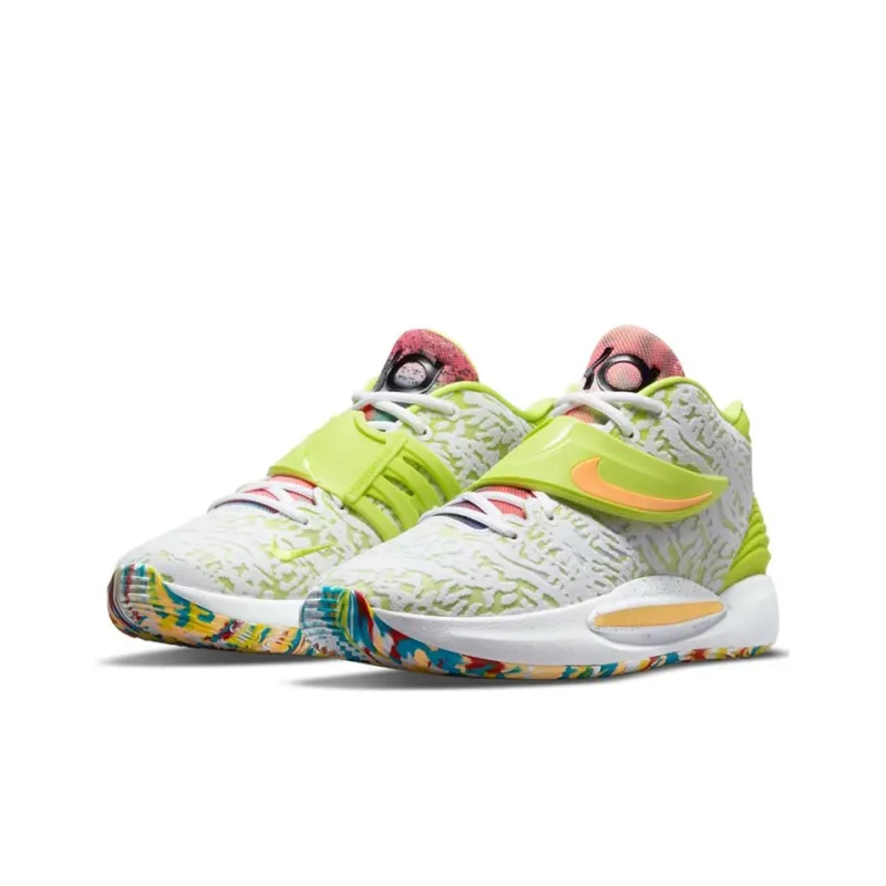 Nike Kd 14 White Lime Green-2