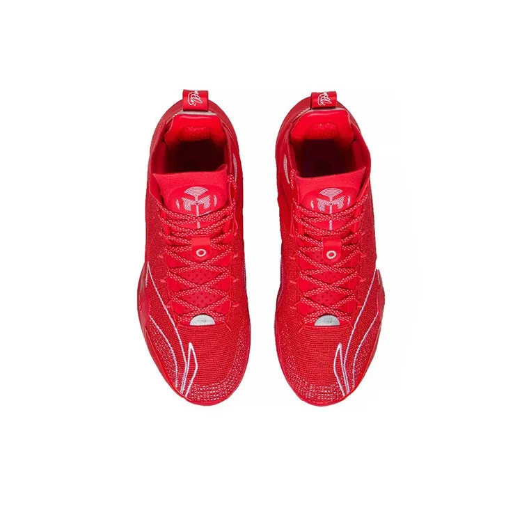 LiNing CJ 1 CJ 1 Cushioning, Slip Resistant, Abrasion Resistant, Coverage, Support Mid Top Basketball Shoes Flame Red-3