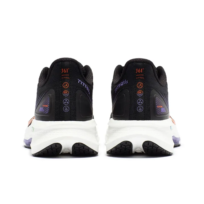 361° Titan CQT Anti Slip And Wear Resistant Breathable Low Top Running Shoes Men's Black Purple-3