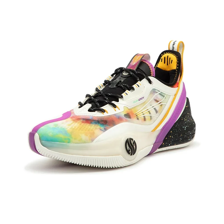 361° AG3 Pro Low Cushioning Anti Slip And Wear Resistant Low Top Performance Basketball Shoes Men's White Yellow-1