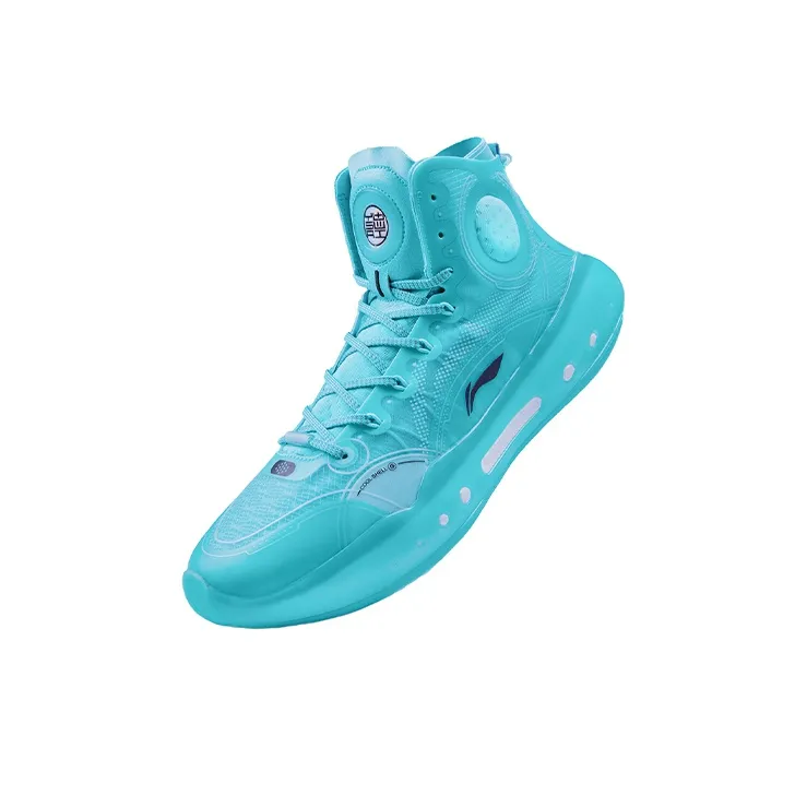 LINING YuShuai 14 Boom Basketball Shoes Men High Top Jadeite Blue-3