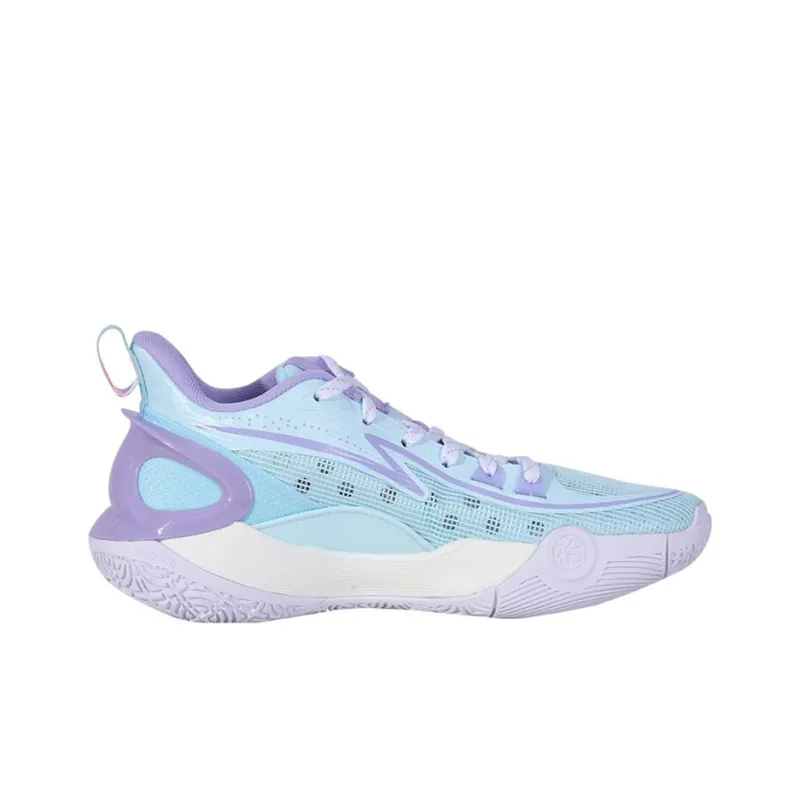 LiNing SONIC 10 V2 Abrasion Resistant Slip Resistant Low Top Performance Basketball Shoes Men's Aqua Blue-1