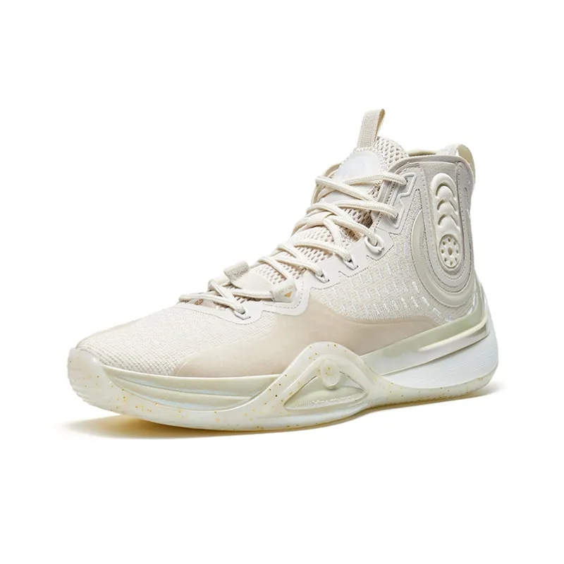 XTEP Royal Wind Generation Basketball Shoes Men High Top Tea White-1