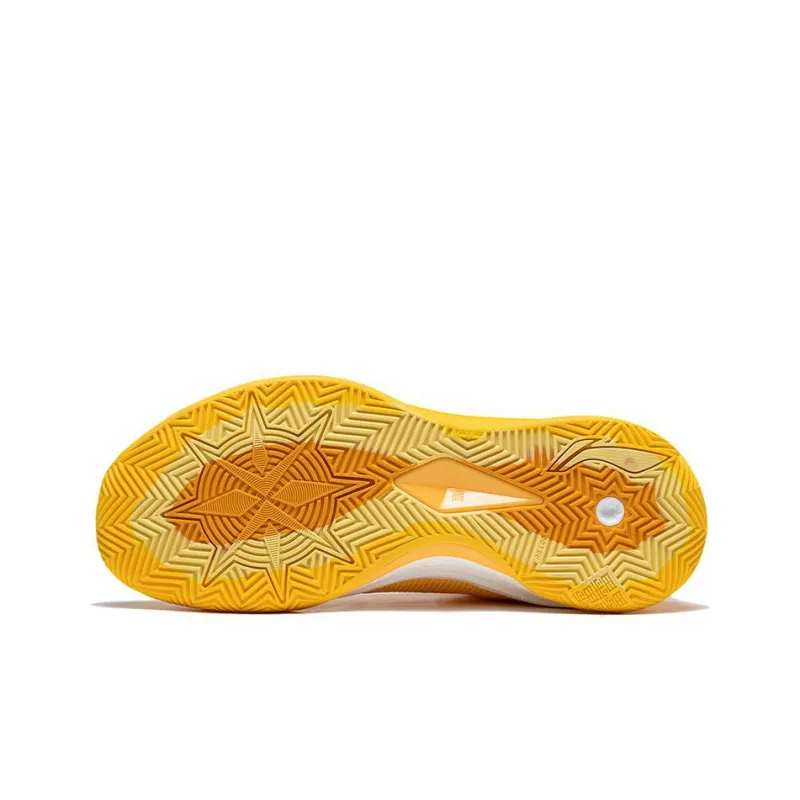 LiNing Liren 3 V2 Sunshine Cushioning Anti-Slip And Wear-Resistant Low-Top Basketball Shoes Fluorescent Banana Yellow-4