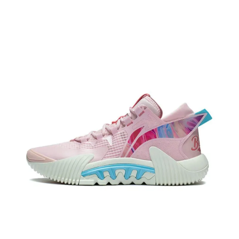 LiNing Badfive 2 Low Cushioning Anti Slip And Wear Resistant Low Top Basketball Shoes Men's Pink-0