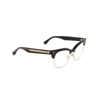 FENDI Plastic Cat Eye Eyeglass Frames Women's Black