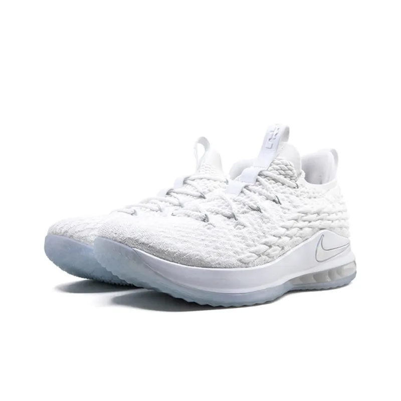 Nike LeBron 15 Low White Metallic Silver-2