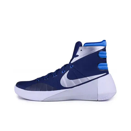 Nike Hyperdunk 2015 Basketball Shoes Men High-Top Blue/White