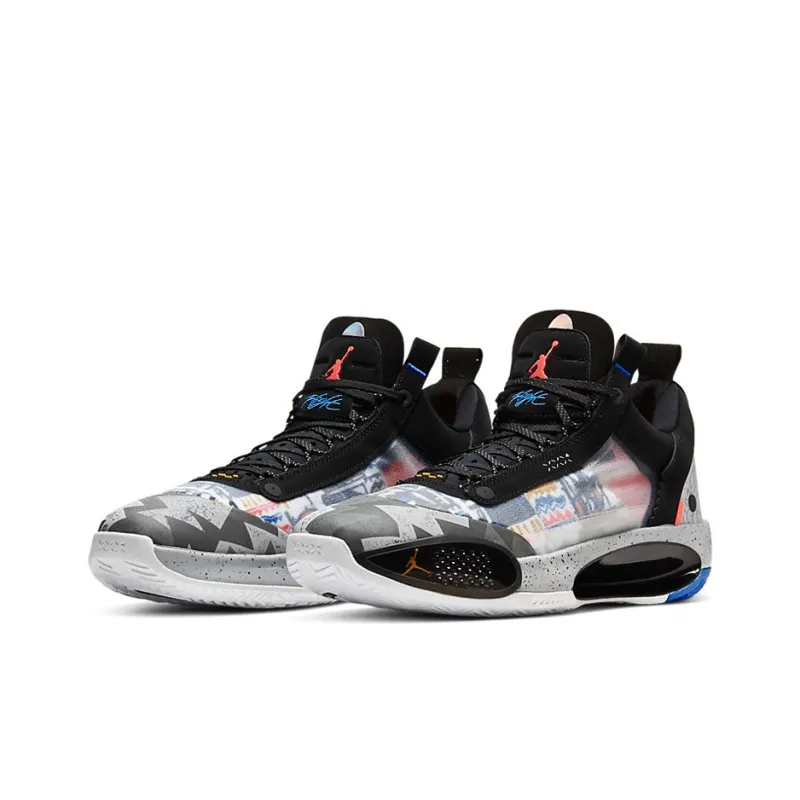 JORDAN Xxxiv Low Print 'Black'-2