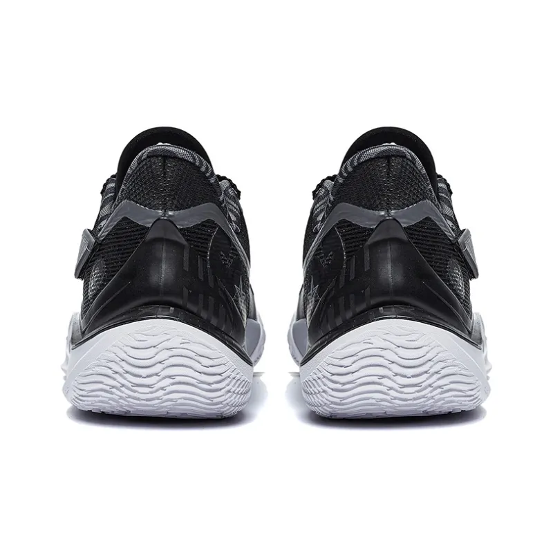 LINING Sonic 11 STA Basketball Shoes Men Low Top Black/Shadow Gray-3