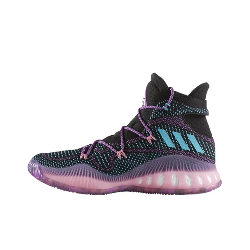 Adidas Crazy Explosive Series 1 Swaggy P PE Non slip Lightweight High Top Basketball Shoes Men's Black Purple-0