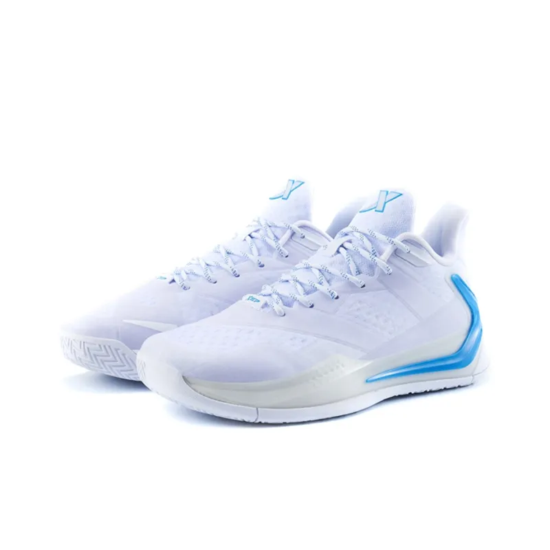 XTEP Anti Slip And Wear Resistant Breathable Cushioning Low Top Performance Basketball Shoes Men's New White-1