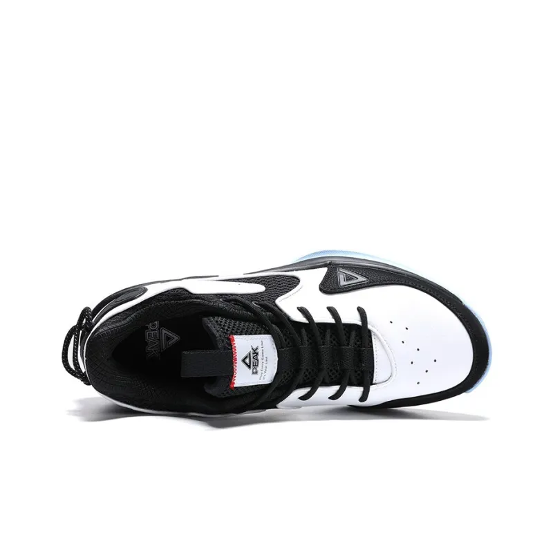 PEAK Shock Absorbers Slip Resistant, Abrasion Resistant, Lightweight Low Top Basketball Shoes Men's Black White-3