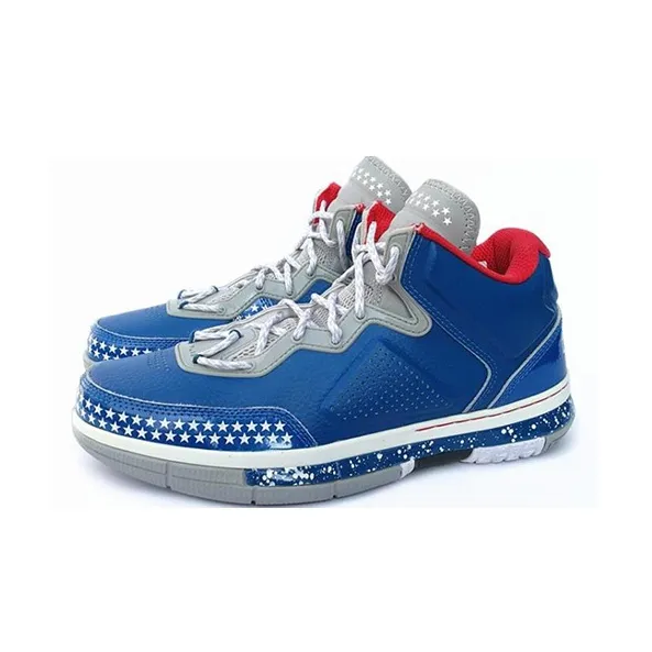 LiNing WOW 1 Way Of Wade Old Soldier Mid Top Basketball Shoes Men's Blue White-2
