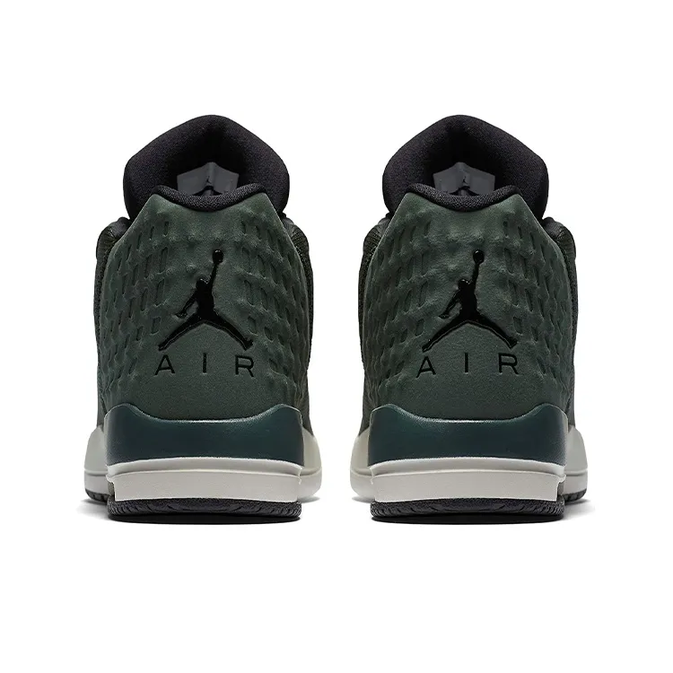 Jordan Academy Cushioning Anti-Slip And Wear-Resistant Coverage Mid-Top Performance Basketball Shoes Men's Black Green-4