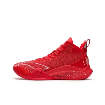 LiNing CJ 1 CJ 1 Cushioning Anti Slip And Wear Resistant Coverage Support Mid Top Basketball Shoes Flame Red