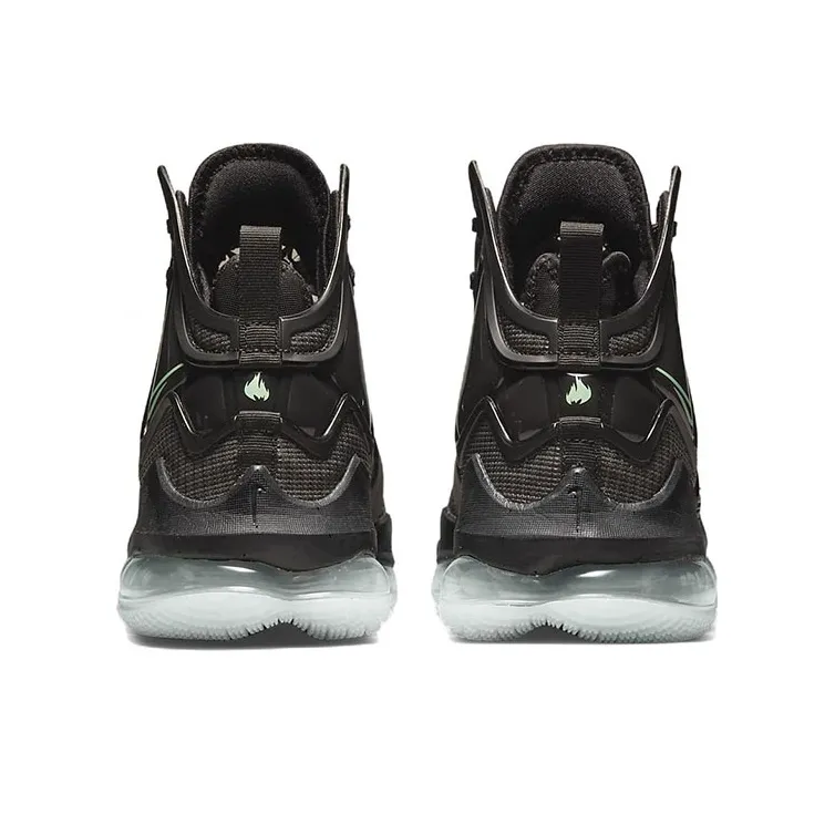 Nike LeBron 19 Black Anthracite Green Glow-4