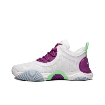 EQLZ EQUALIZER Sphere Cushioned Slip Resistant Mid Top Basketball Shoes Men's White Purple Green