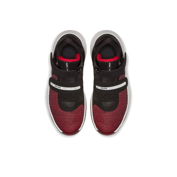 Nike Precision 2 Air FlyEase Cushioned Slip-Resistant Mid-Top Performance Basketball Shoes Unisex Black Red-3