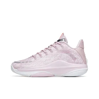 Anta Anti Slip Wear Resistant Mid Top Performance Basketball Shoes Men's Metal Pink
