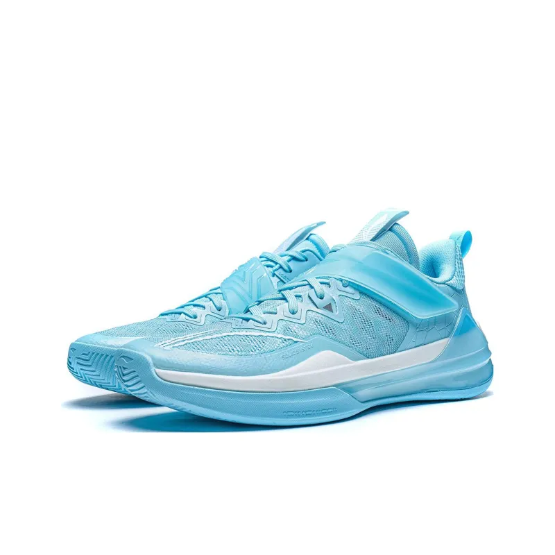 LiNing Liren3 TEAM Cushioning Anti Slip And Wear Resistant Low Top Basketball Shoes Men's Ice Cool Blue-2