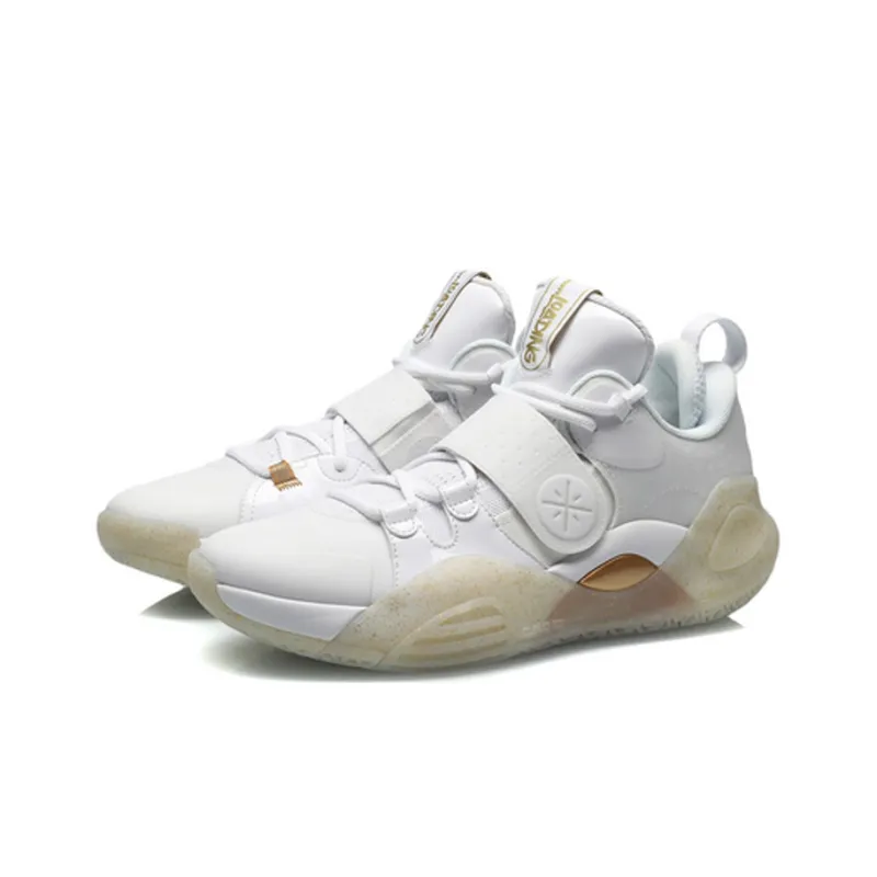 LiNing All City 8 All City Cushioning Anti Slip And Wear Resistant Rebound Low Top Basketball Shoes Men's White-2