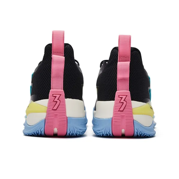 361° Big3 3.0 Basketball Shoes Men Low Top Obsidian Black/Lemon Green-4