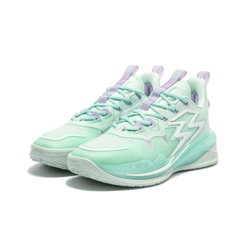 361° Big3 3.0 WMS Purple Xue Slip Resistant Cushioning Wear Resistant Low Top Basketball Shoes Women's Refreshing Green-2