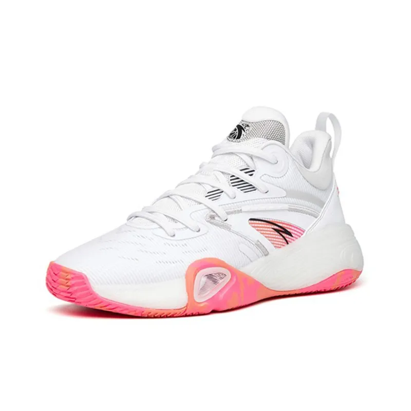 Anta Basketball Collection Feather Low-Top Performance Basketball Shoes Men's White Gray-2