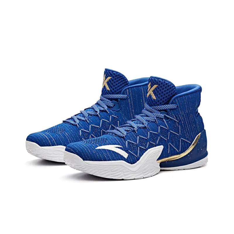 Anta KT3 Thompson High Top Basketball Shoes Men's Blue White Gold-1