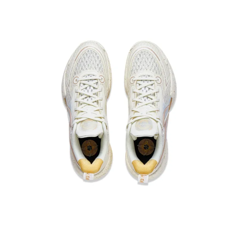 LiNing Super Light V2 Breathable Support Cushioning Wear Resistant Rebound Low Top Basketball Shoes Men's Beige Brown-3