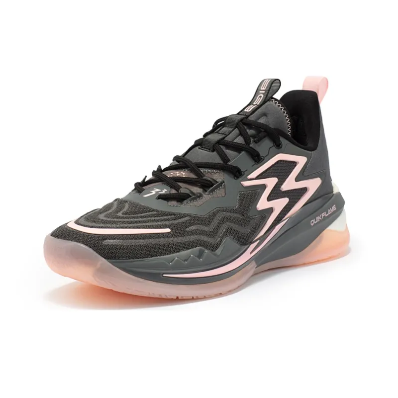 361° Big3 3.0 Pro Cushioning Wear-Resistant Low-Top Basketball Shoes Smoke Gray-2