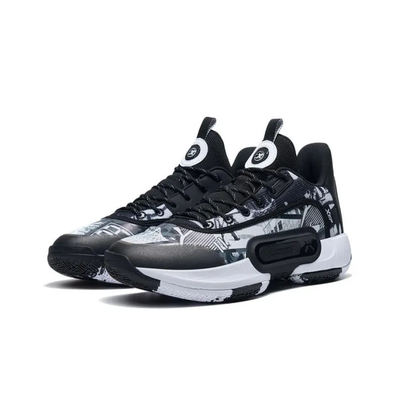 XTEP Cloud Tour TD V2 Cushioning Anti Slip And Wear Resistant Low Top Performance Basketball Shoes Men's Black White-2