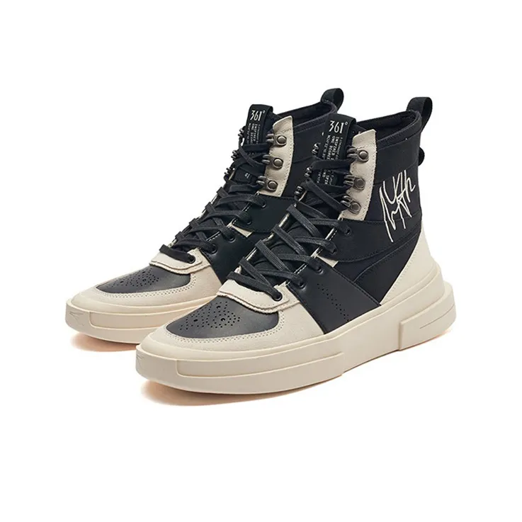 361° AG Chao Ge High Top Basketball Shoes Men's Obsidian Black-2