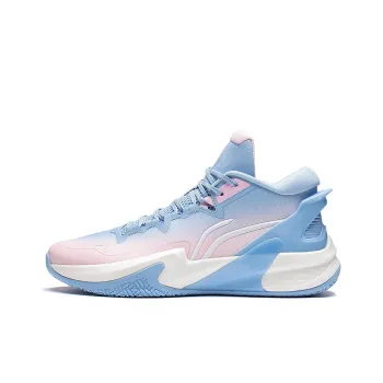 LiNing Speed 1.0 High Durable Breathable High Top Basketball Shoes Blue Pink