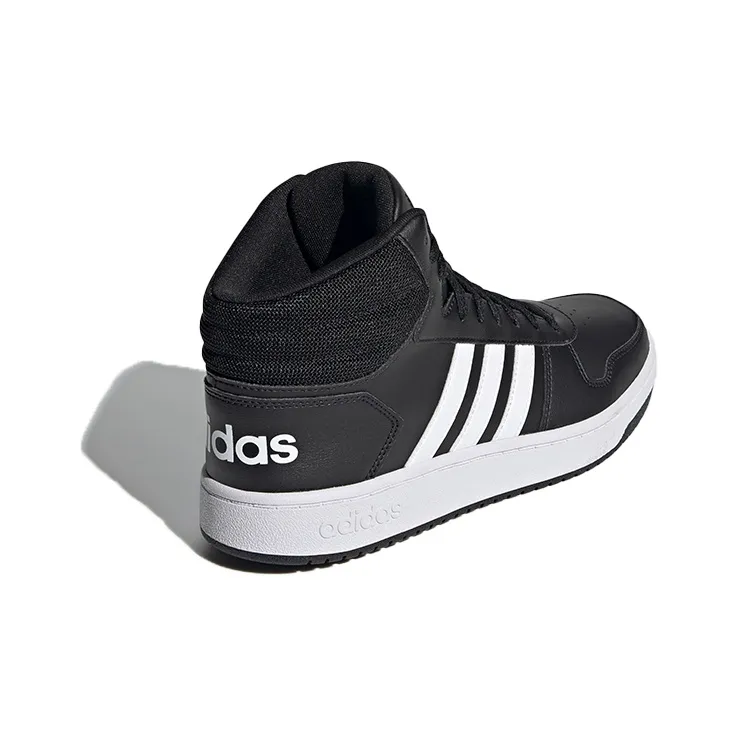Adidas Hoops 2.0 Mid Black White-3