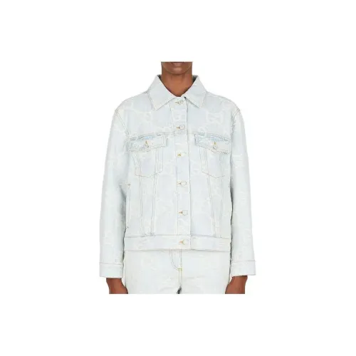 GUCCI Denim Jackets Women's Light Blue