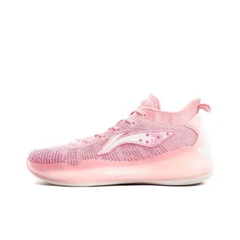 LINING YuShuai 13 Boom Basketball Shoes Men Low Top Cherry Blossom Pink