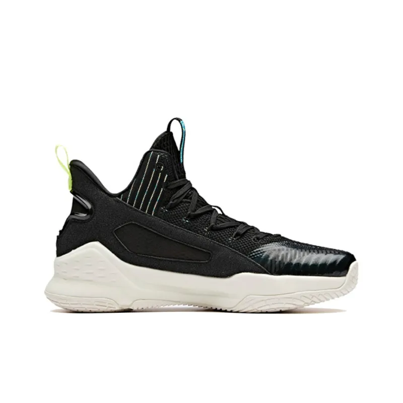 ANTA Thompson KT Basketball Basketball Shoes Men Mid Top Black Yellow-1