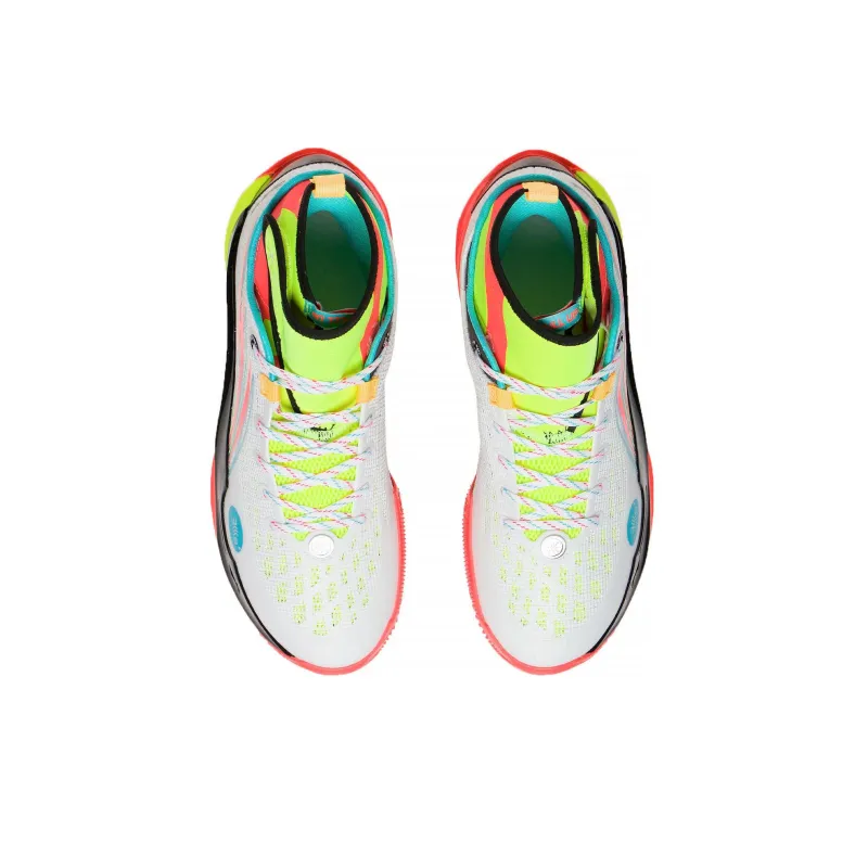 LiNing 808 2 ULTRA Ultra Cushioning Anti Slip And Wear Resistant High Top Basketball Shoes White Green Red-2