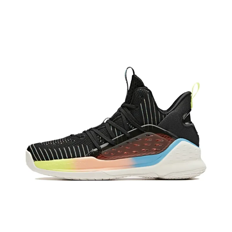 ANTA Thompson KT Basketball Basketball Shoes Men Mid Top Black Yellow-0