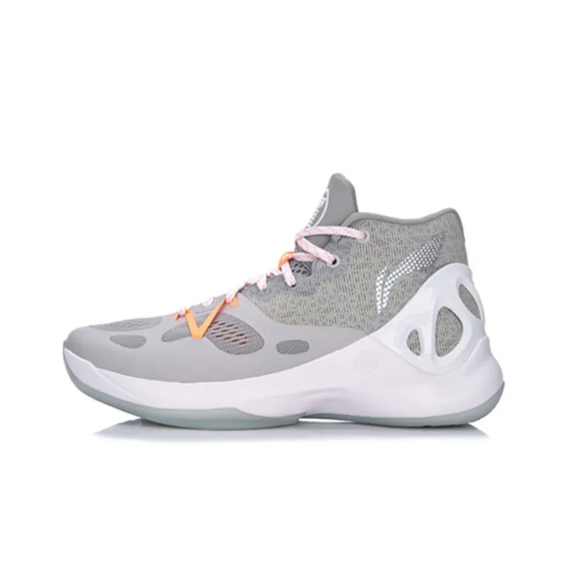 LiNing SONIC 5 Mid-Top Basketball Shoes Men's Microcrystalline Gray-0