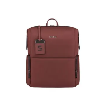 SAMSONITE Textile Cow Leather Backpack Laptop Bag Backpack Medium Size Women's Fuchsia